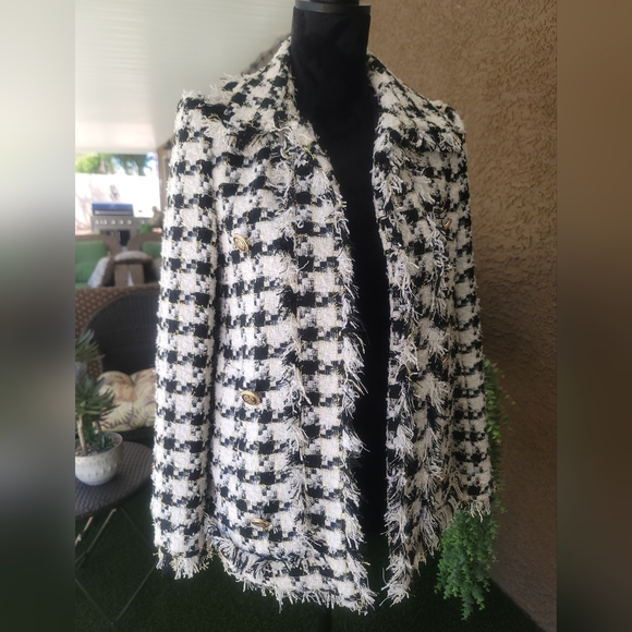 🖤✨ Luxury Meets Edge: A Loves A Wool Blend Fringe Jacket (XS) ✨🖤 - Picture 1 of 16